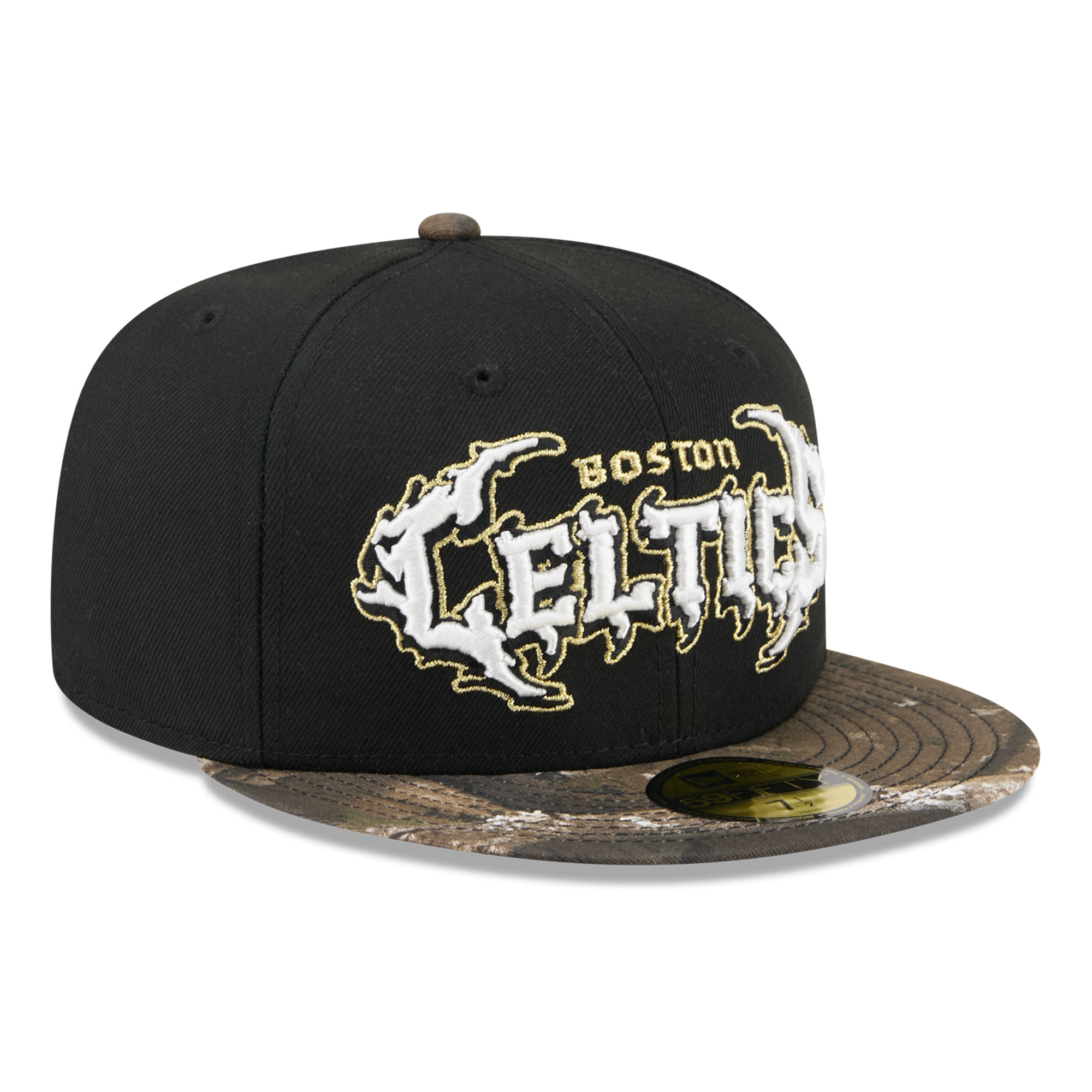 New Era Men's Black Boston Celtics Thrilla 59FIFTY Fitted Hat - Black