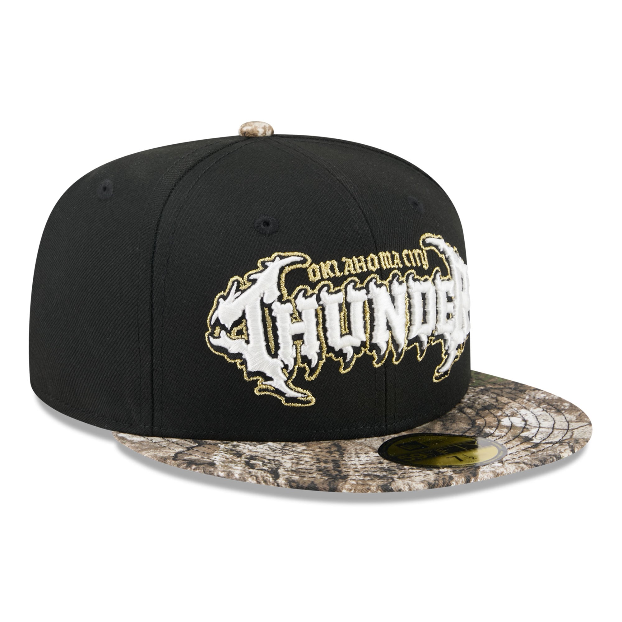 Men's New Era Black Oklahoma City Thunder Thrilla 59FIFTY Fitted Hat