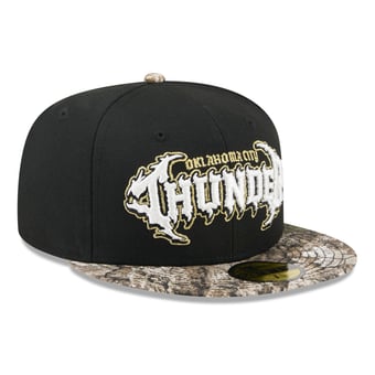 Men's New Era  Black Oklahoma City Thunder Thrilla 59FIFTY Fitted Hat