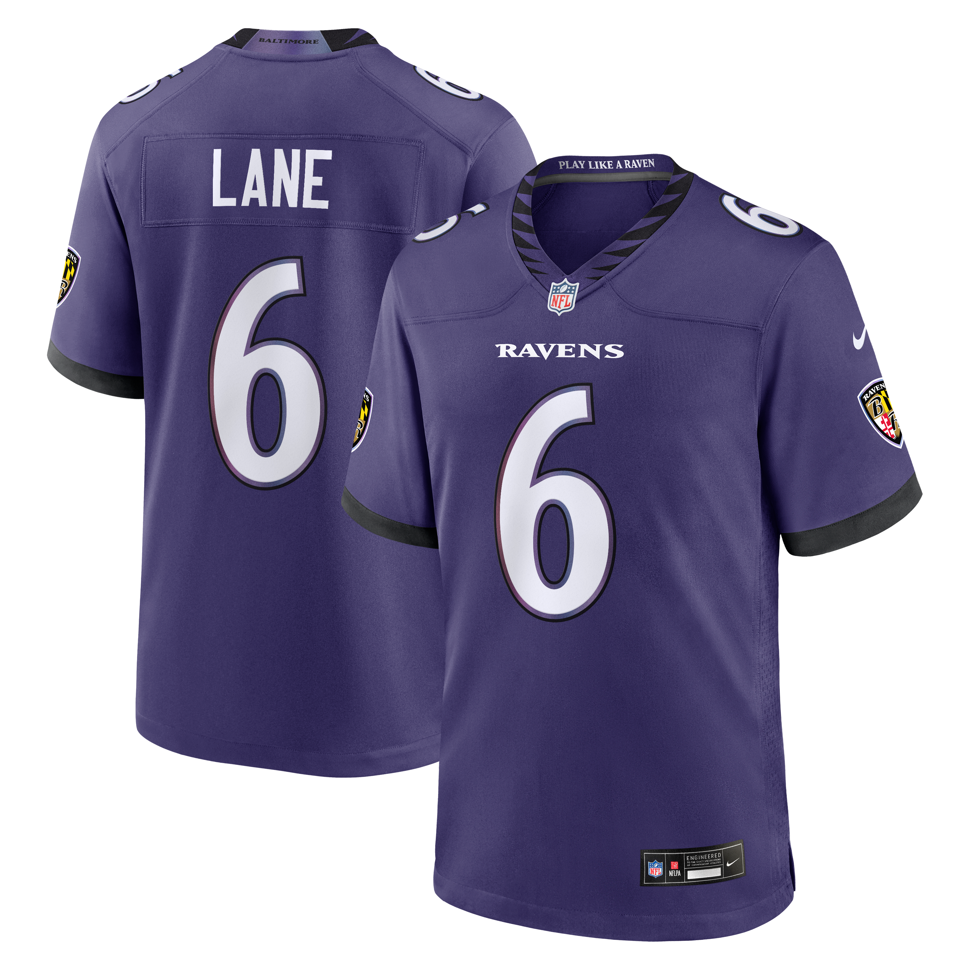 Men’s Nike Ja’Kobi Lane Purple Baltimore Ravens Team Game Jersey