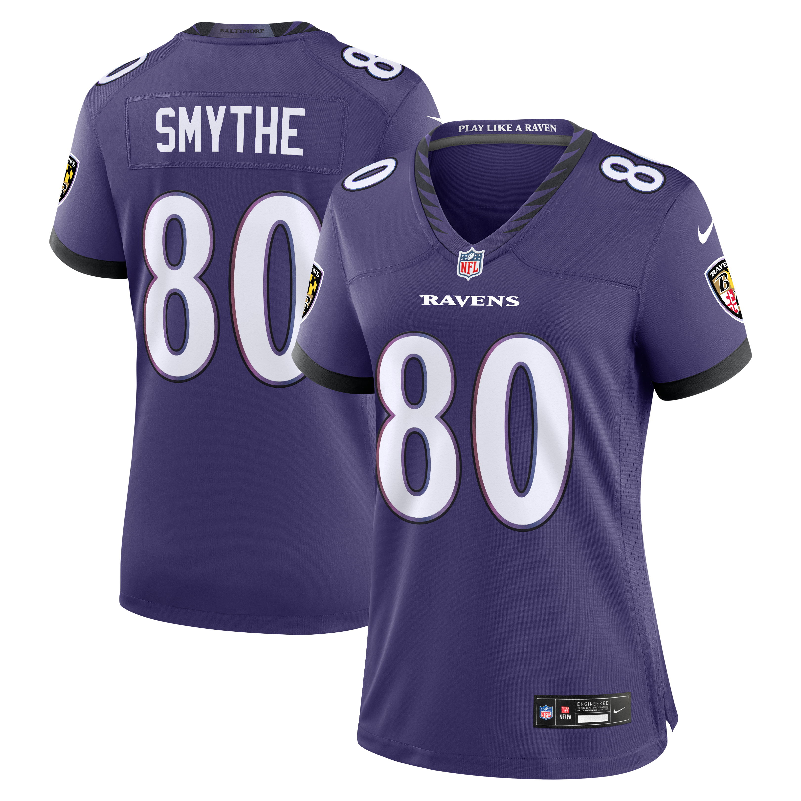Women’s Nike Durham Smythe Purple Baltimore Ravens Team Game Jersey