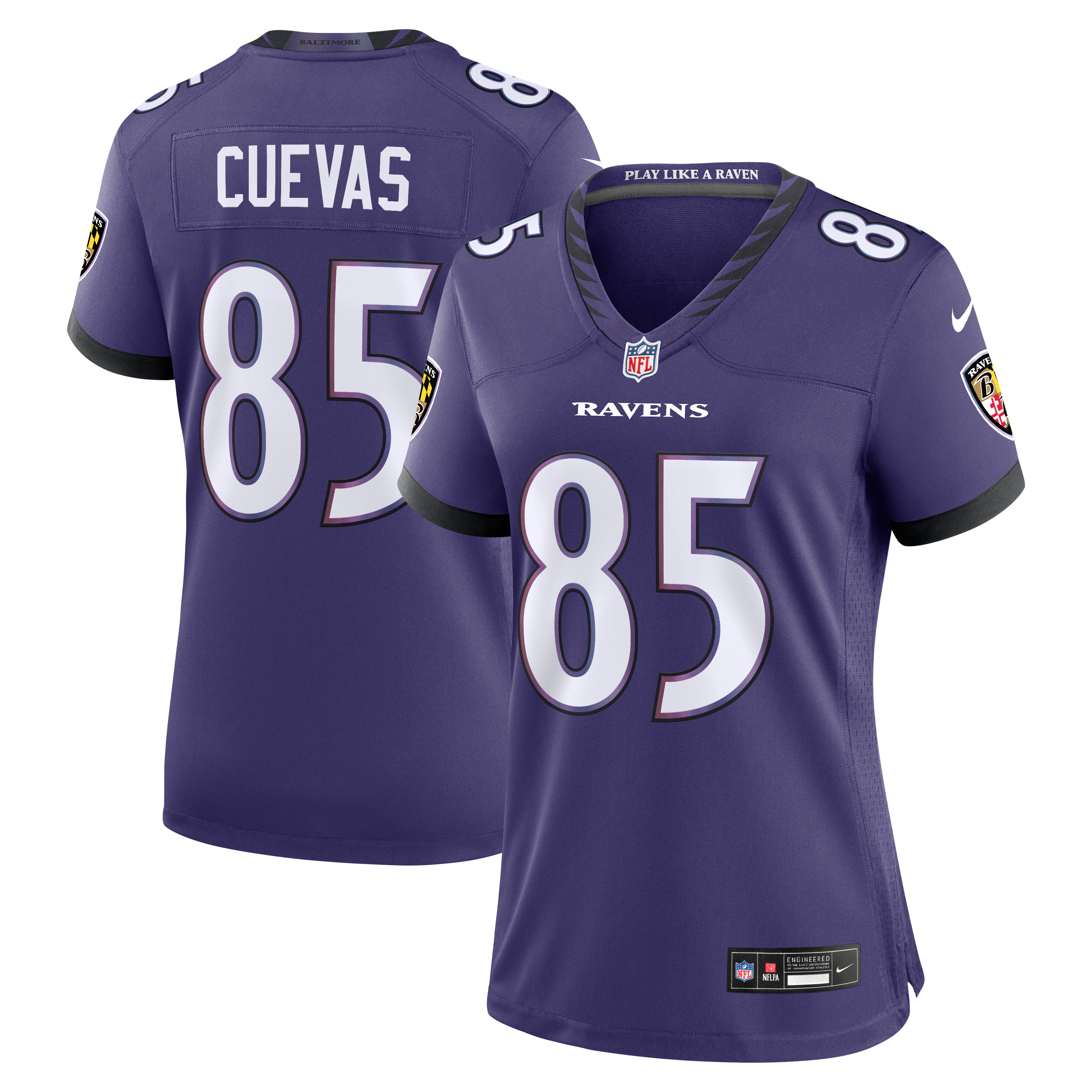 Women’s Nike Josh Cuevas Purple Baltimore Ravens Team Game Jersey