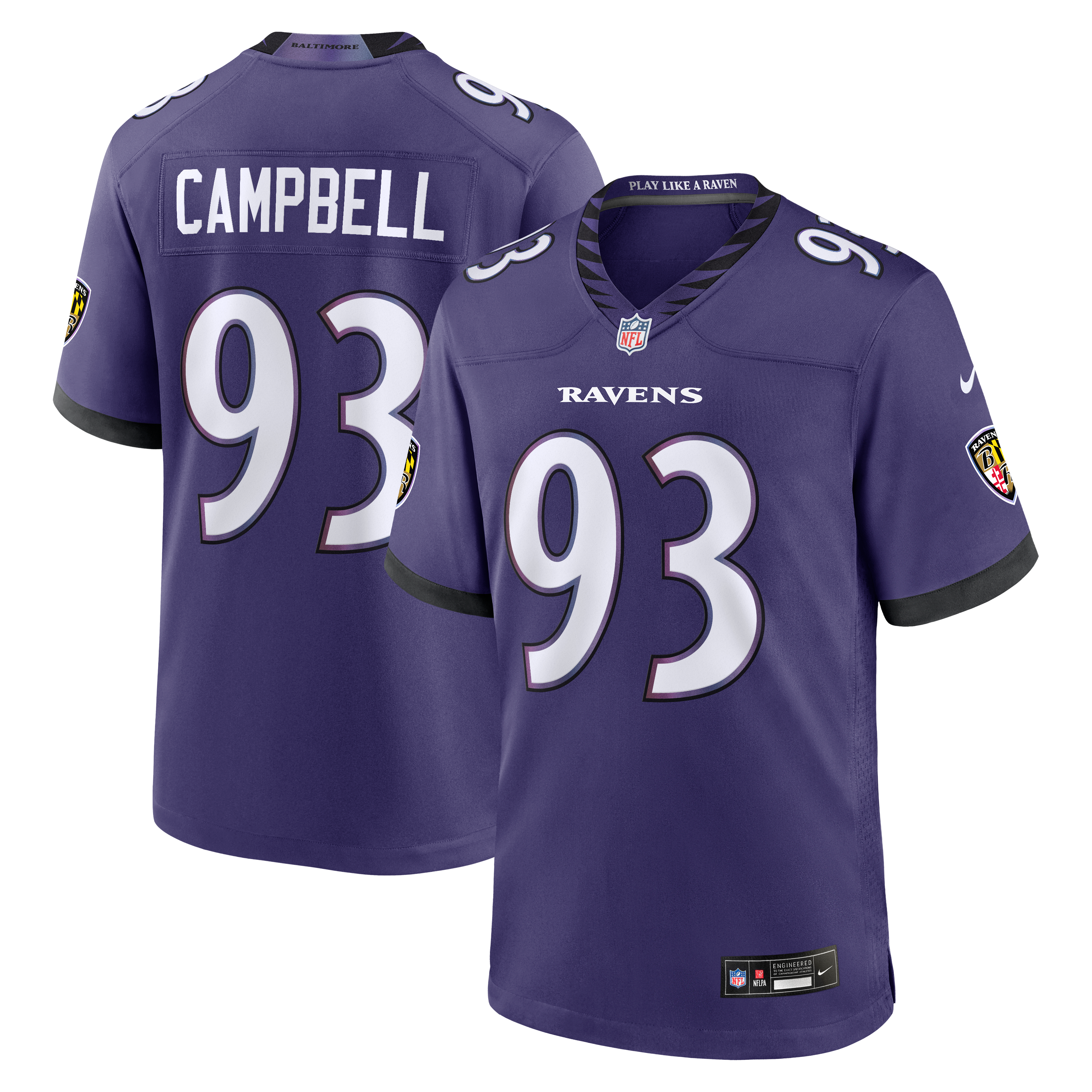 Men’s Nike Calais Campbell Purple Baltimore Ravens Team Game Jersey Men’s Nike Calais Campbell Purple Baltimore Ravens Team Game Jersey