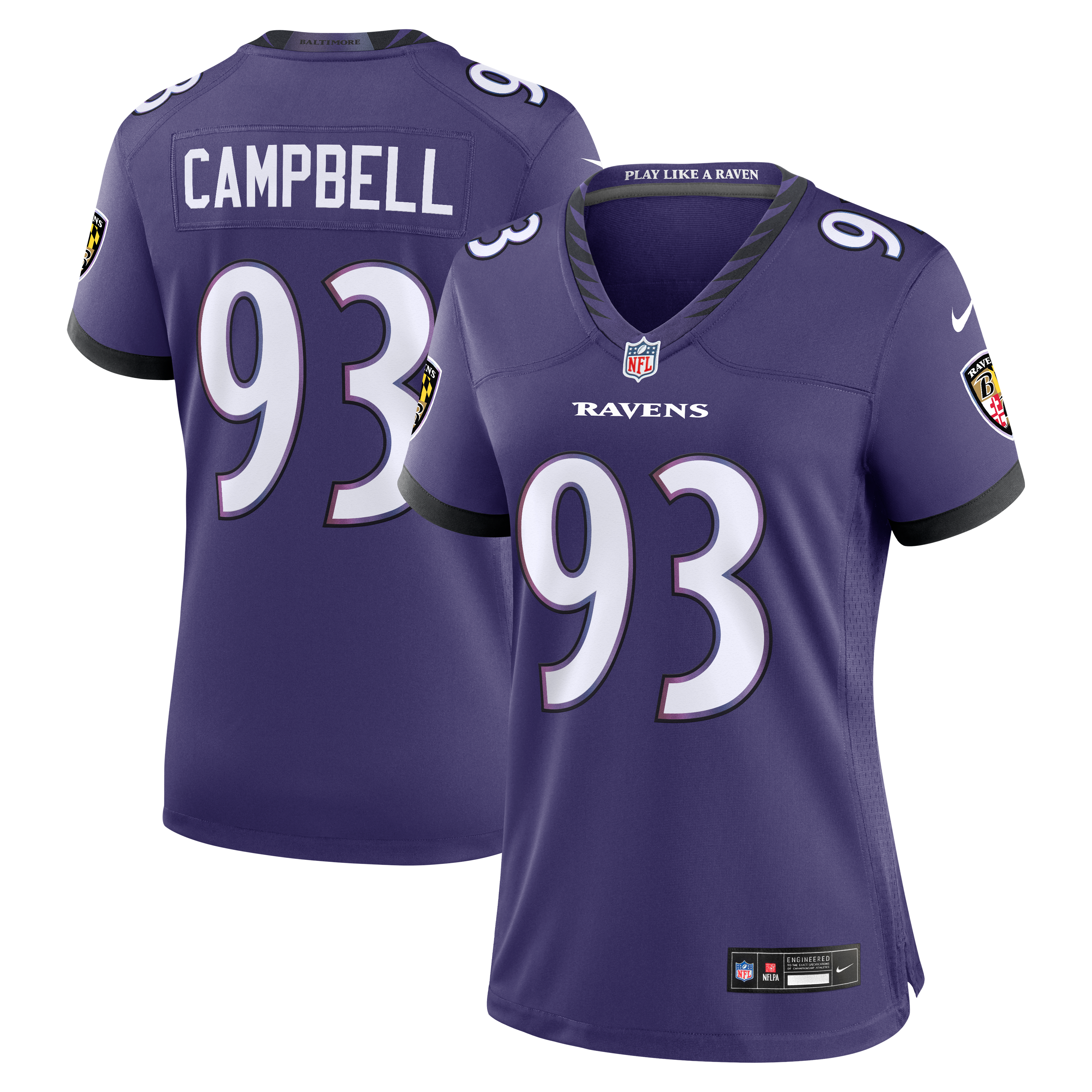 Women’s Nike Calais Campbell Purple Baltimore Ravens Team Game Jersey Women’s Nike Calais Campbell Purple Baltimore Ravens Team Game Jersey