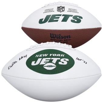 Darrelle Revis New York Jets Autographed Wilson White Panel Football with "HOF 23" Inscription
