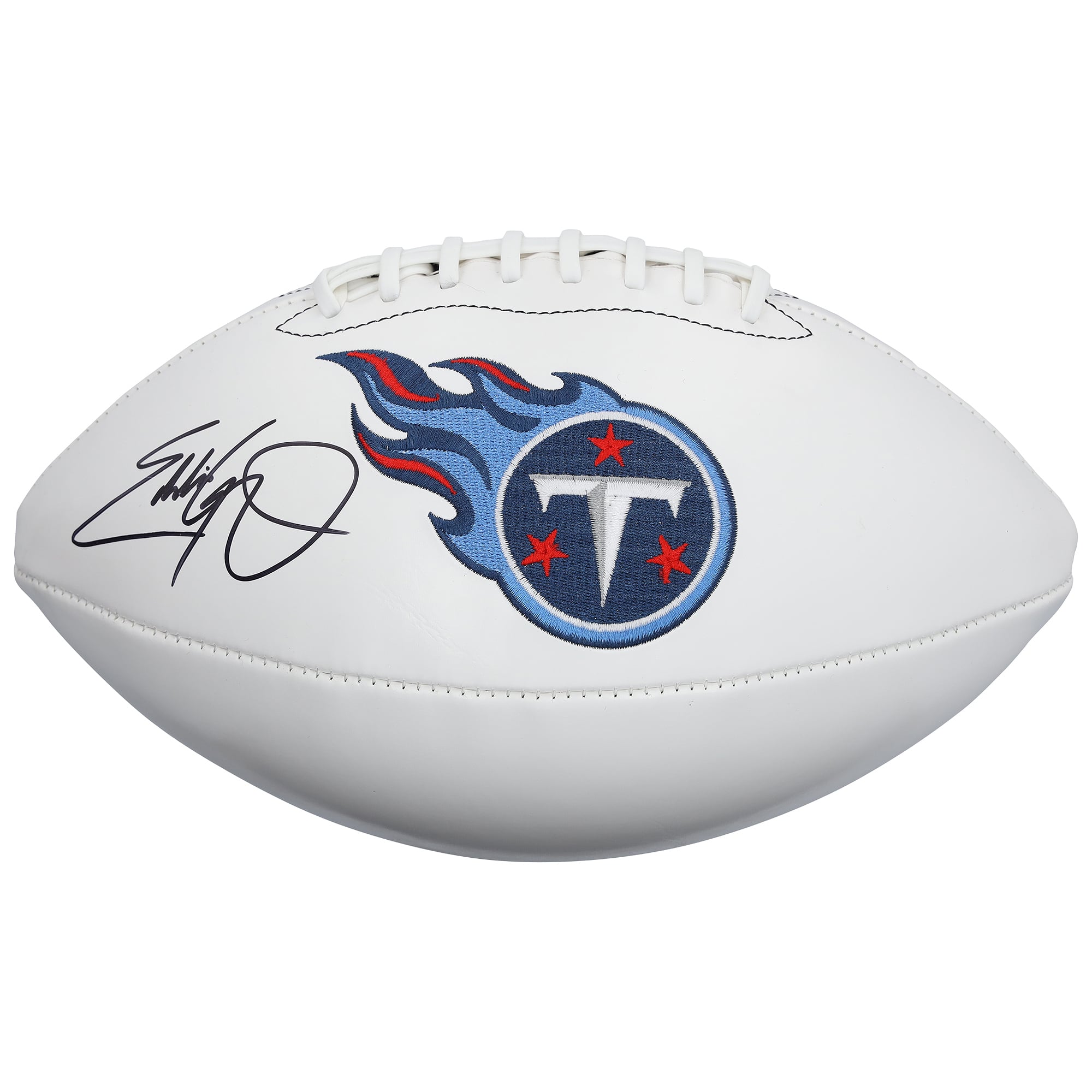 Eddie George Tennessee Titans Autographed Wilson White Panel Football