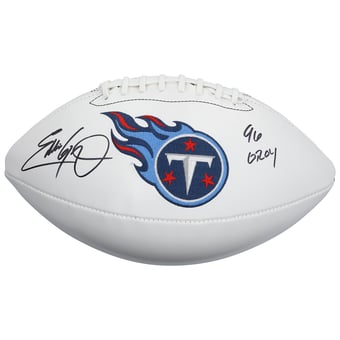 Eddie George Tennessee Titans Autographed Wilson White Panel Football with "96 OROY" Inscription