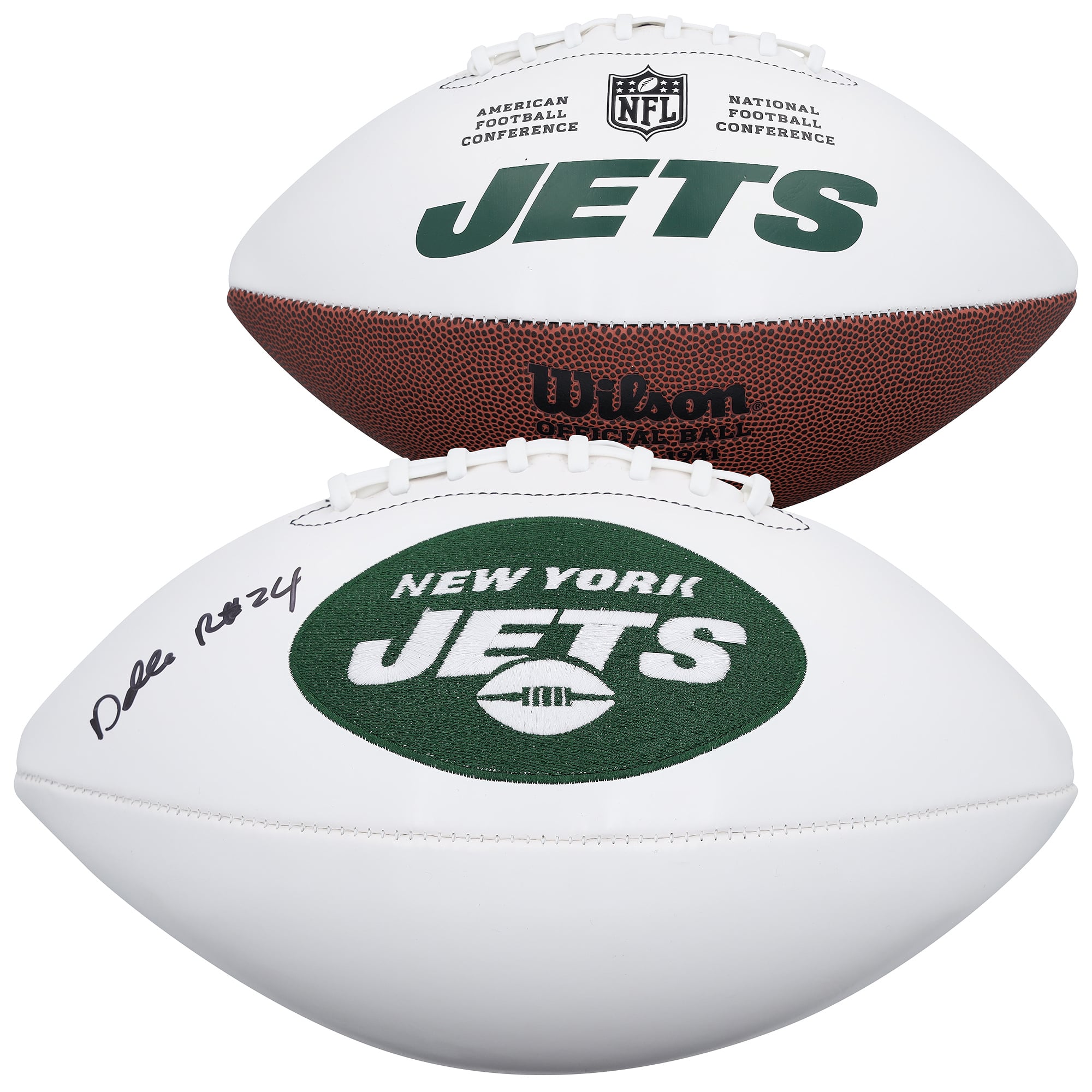 Darrelle Revis New York Jets Autographed Wilson White Panel Football