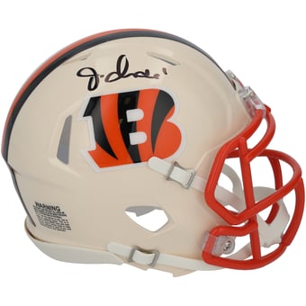Ja'Marr Chase Cincinnati Bengals Autographed Riddell Retro Speed Mini Helmet