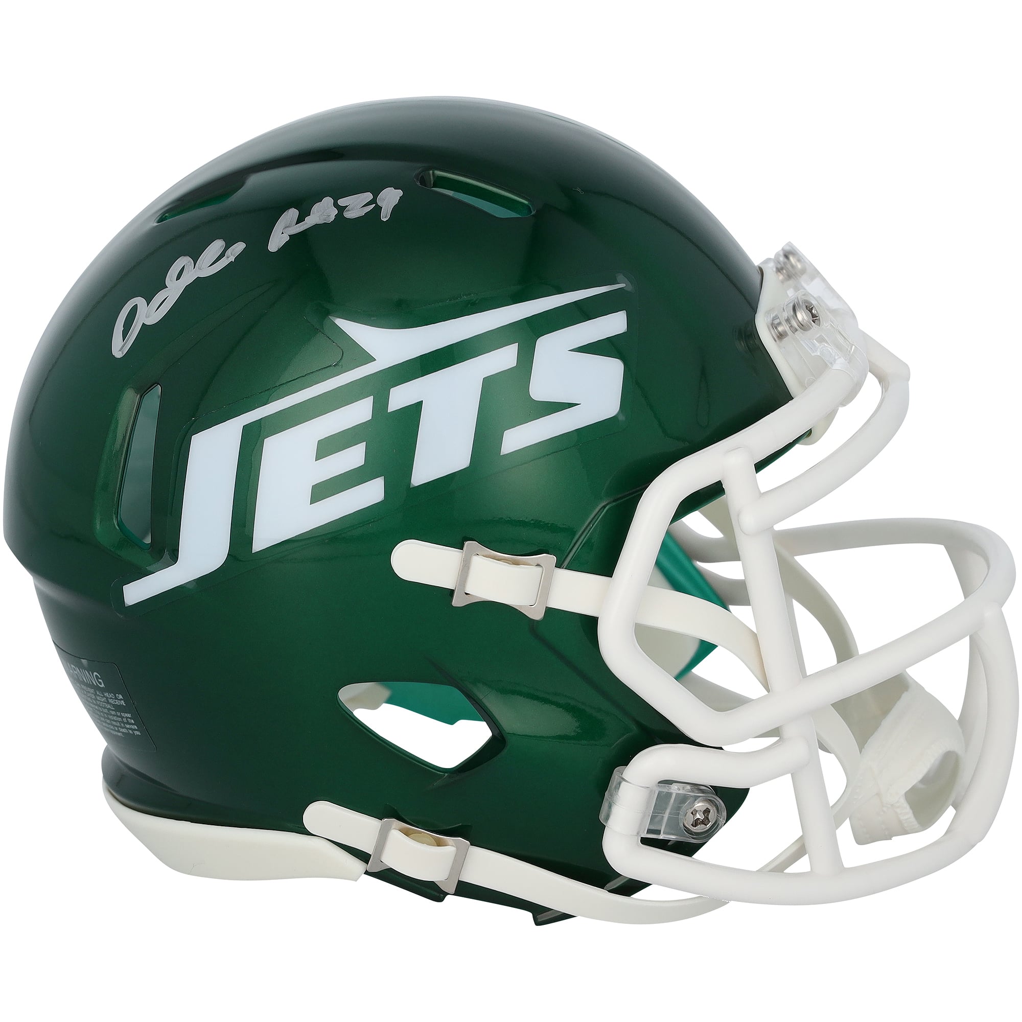 Darrelle Revis New York Jets Autographed Riddell Speed Mini Helmet