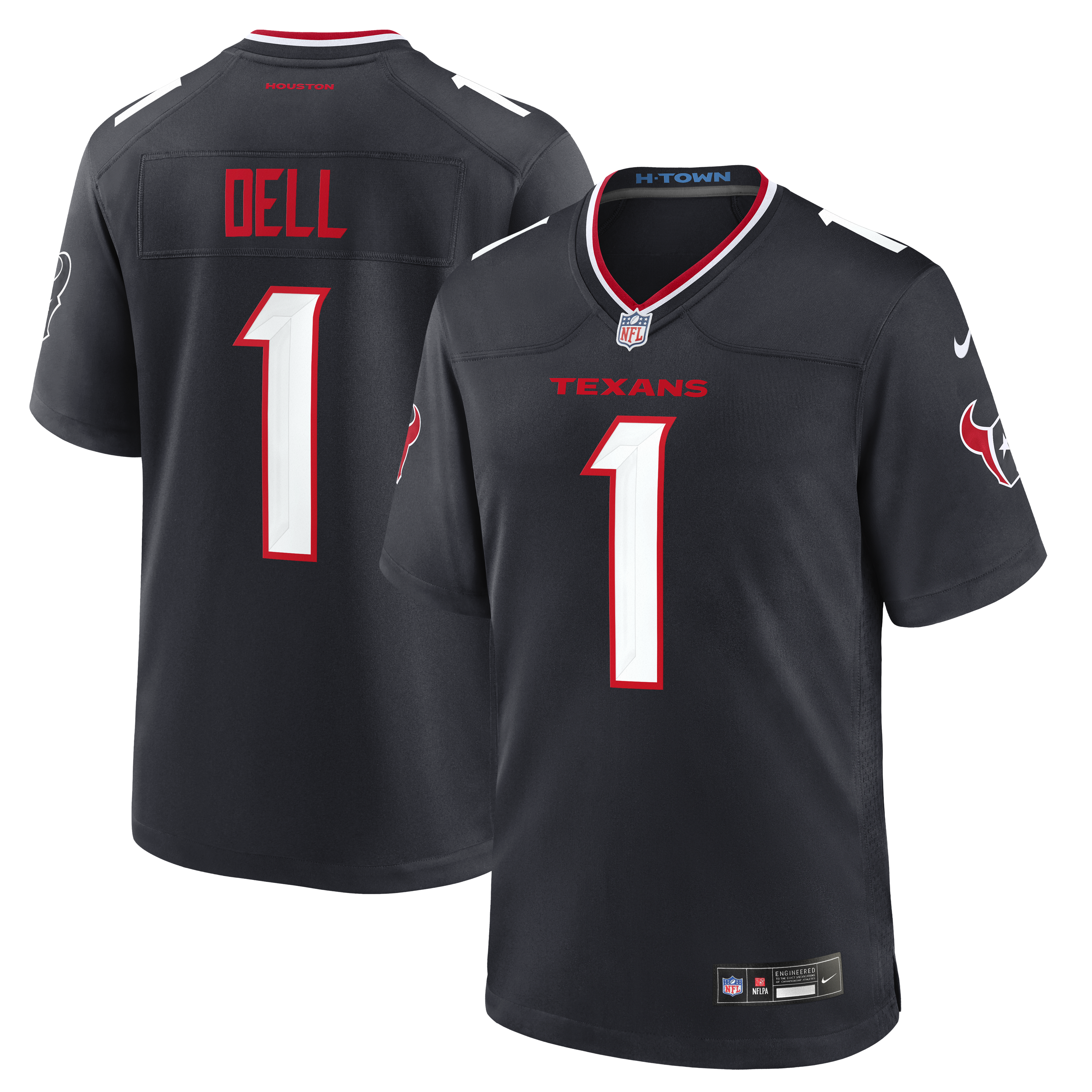 Men's Nike Tank Dell Navy Houston Texans Team Game Jersey