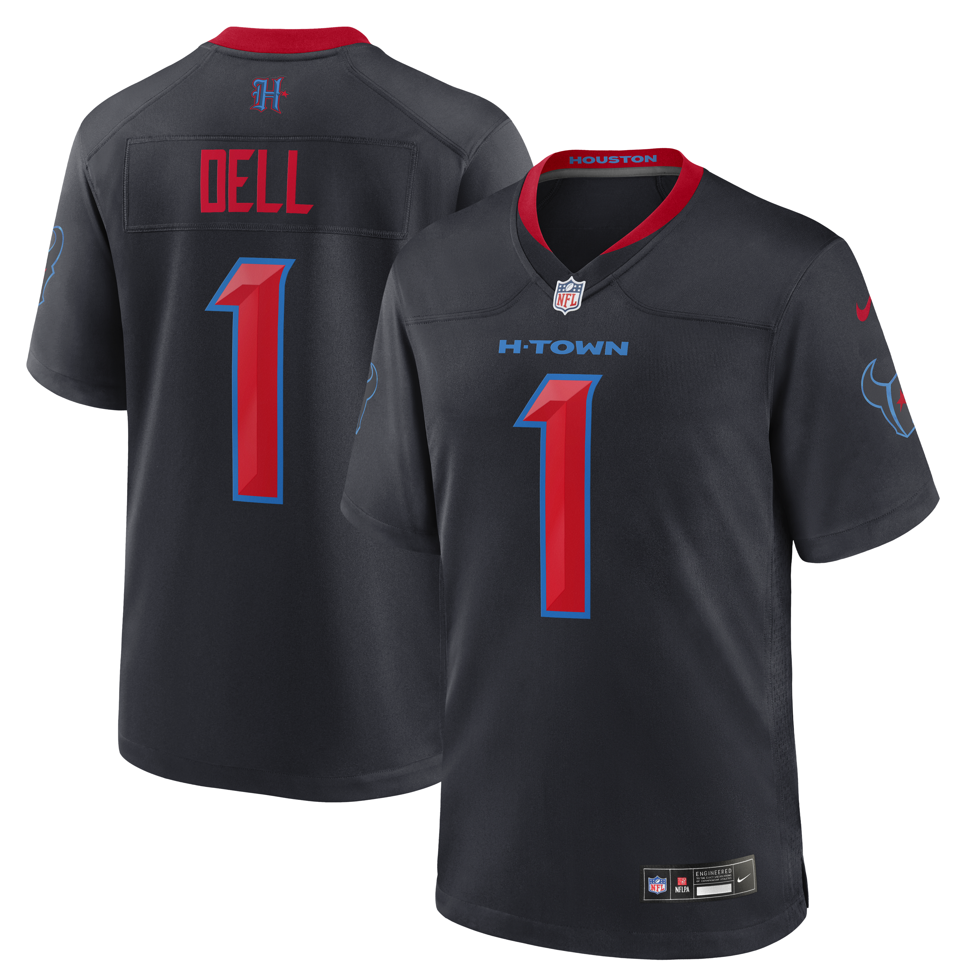 Men's Nike Tank Dell Navy Houston Texans Alternate Game Jersey