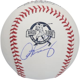 Alex Rodriguez New York Yankees Autographed 3000th Hit Logo Baseball