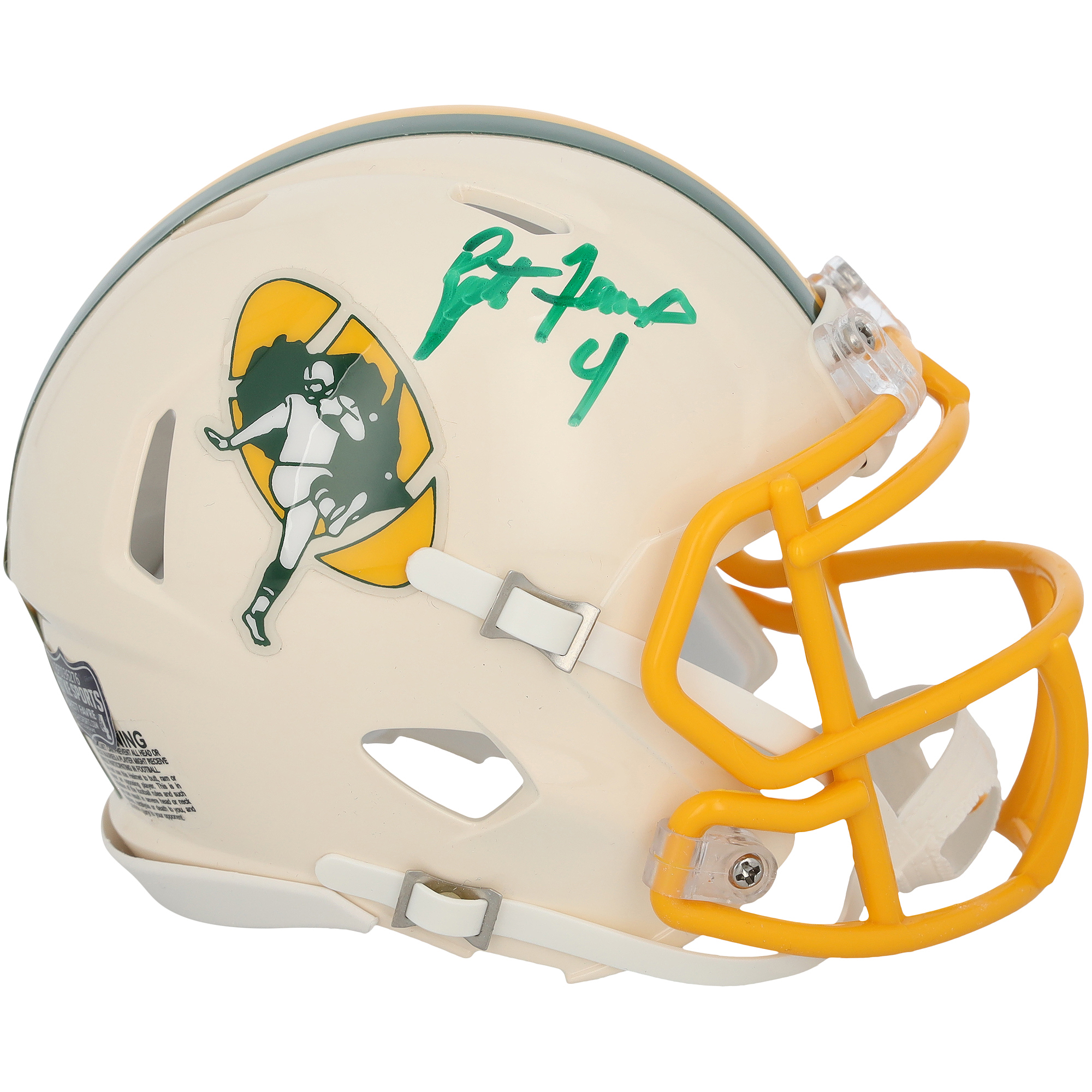 Brett Favre Green Bay Packers Autographed Riddell Retro Speed Mini Helmet