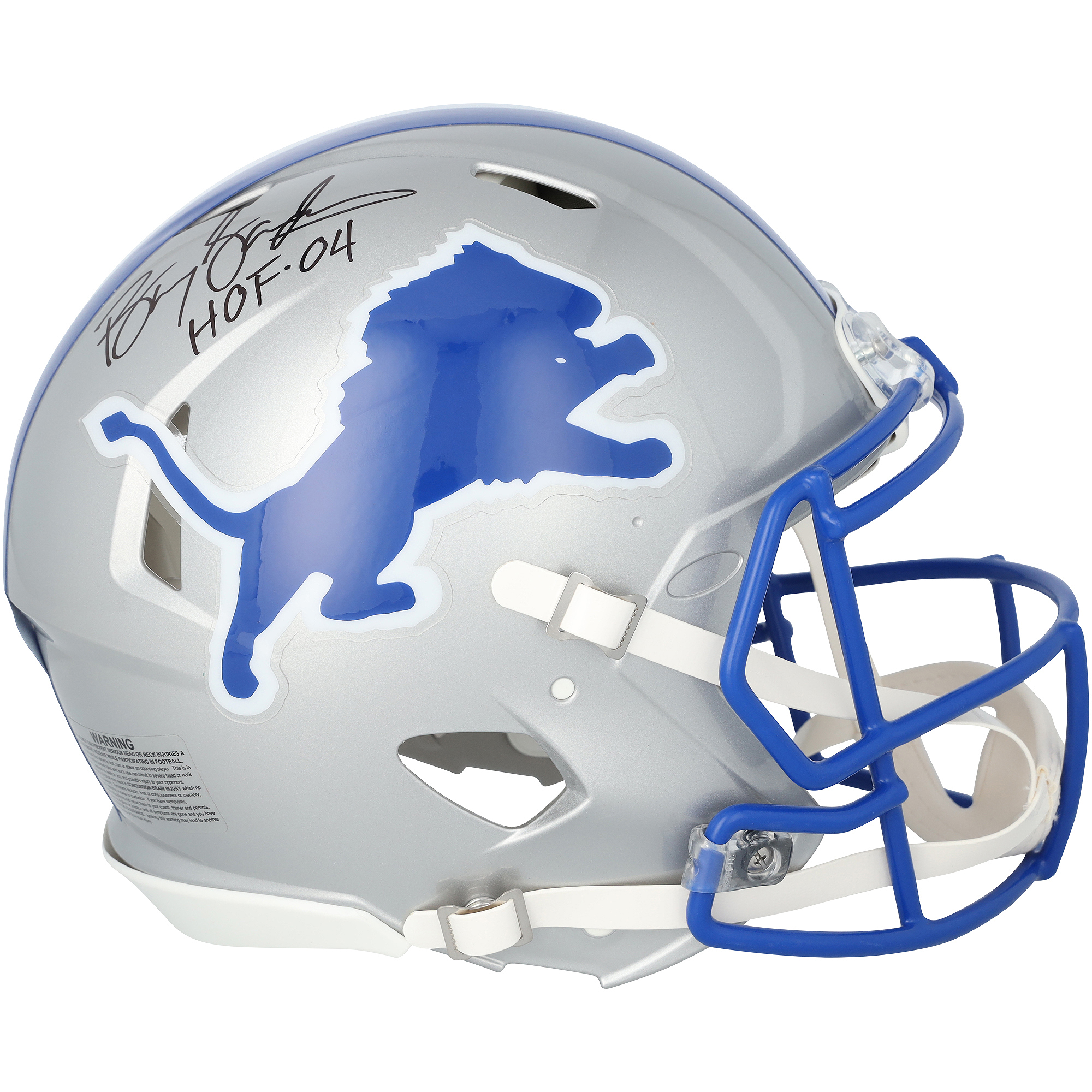 Barry Sanders Detroit Lions Autographed Riddell 1983-2002 Throwback Speed Authentic Helmet with "HOF 04" Inscription