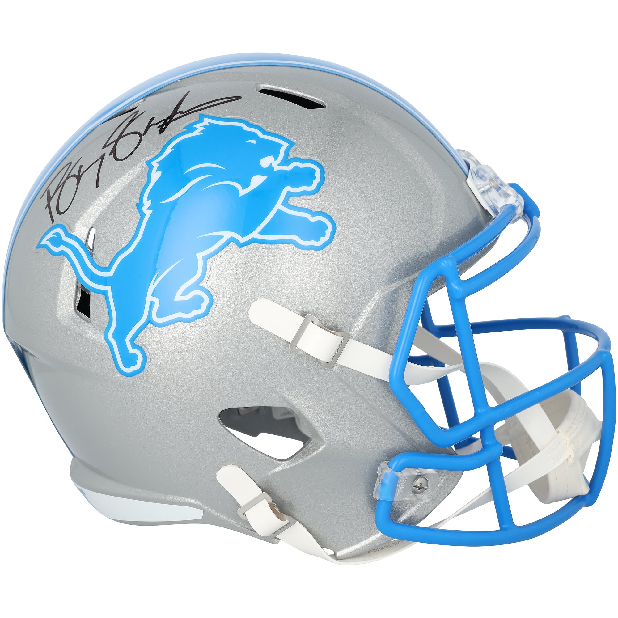 Barry Sanders Detroit Lions Autographed Riddell Speed Replica Helmet