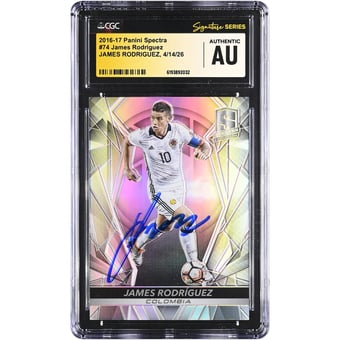James Rodríguez Colombia National Team Autographed 2016-17 Panini Spectra #74 CGC Fanatics Witnessed Authenticated Card
