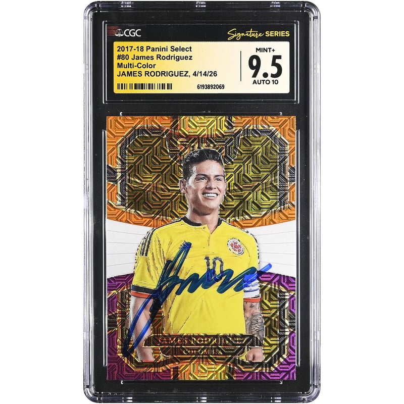 James Rodríguez Colombia National Team Autographed 2017-18 Panini Select Multi-Color #80 CGC Fanatics Witnessed Authenticated 9.5/10 Card