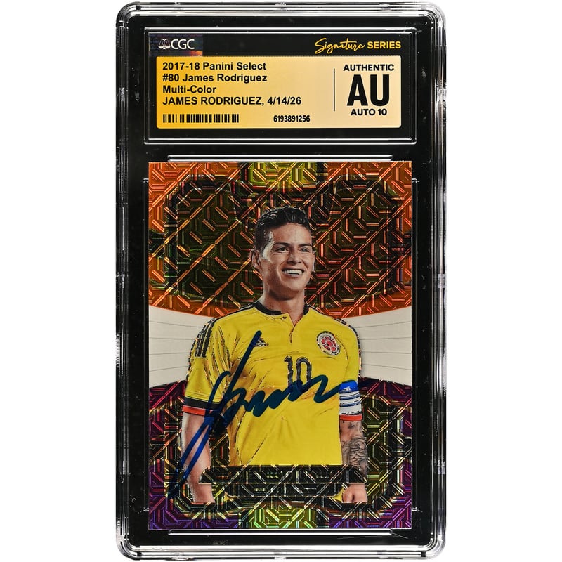 James Rodríguez Colombia National Team Autographed 2017-18 Panini Select Multi-Color #80 CGC Fanatics Witnessed Authenticated AUTO 10 Card