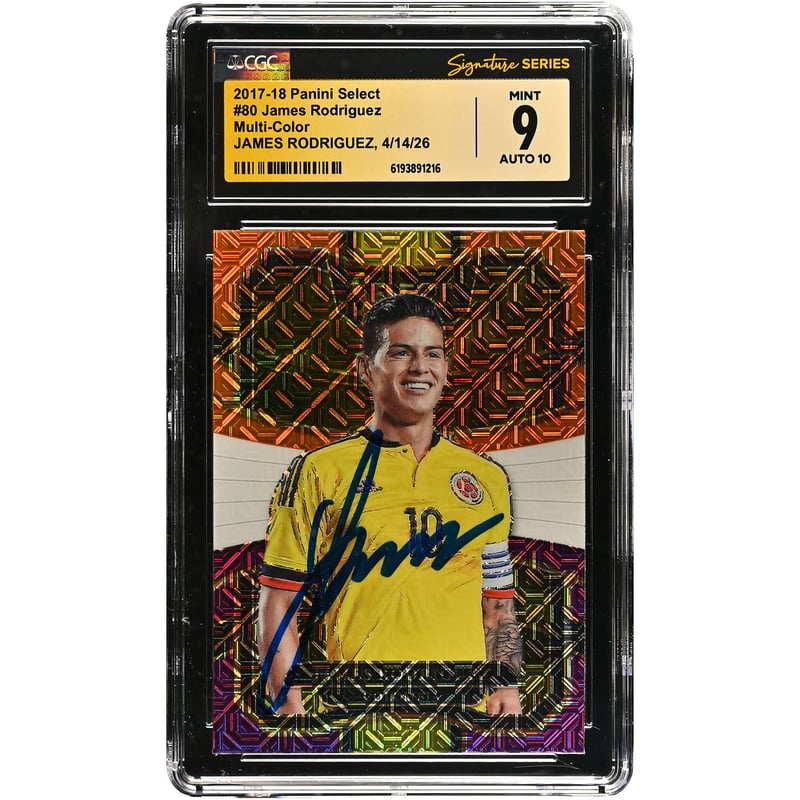 James Rodríguez Colombia National Team Autographed 2017-18 Panini Select Multi-Color #80 CGC Fanatics Witnessed Authenticated 9/10 Card