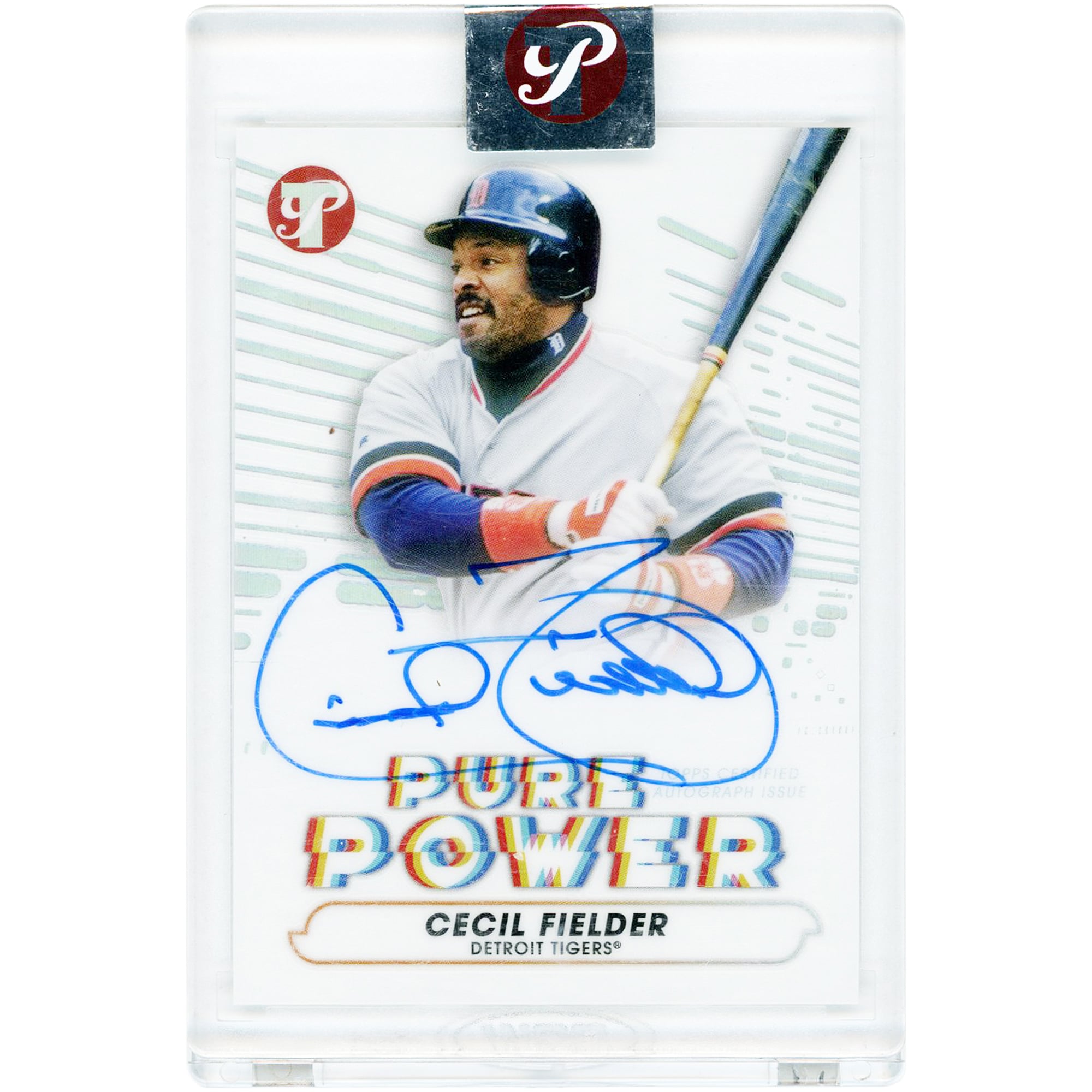 Cecil Fielder Detroit Tigers Autographed 2022 Topps Pristine Pure Power #PPA-CF Card. rookie card picture