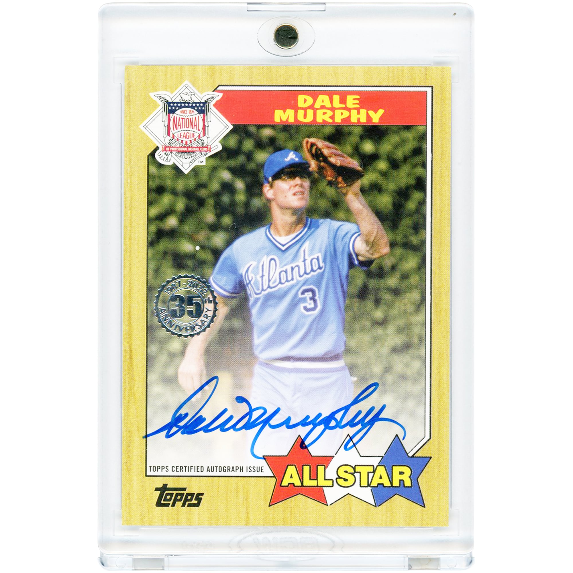 Dale Murphy Atlanta Braves Autographed 2022 Topps #87ASA-DMU Card. rookie card picture