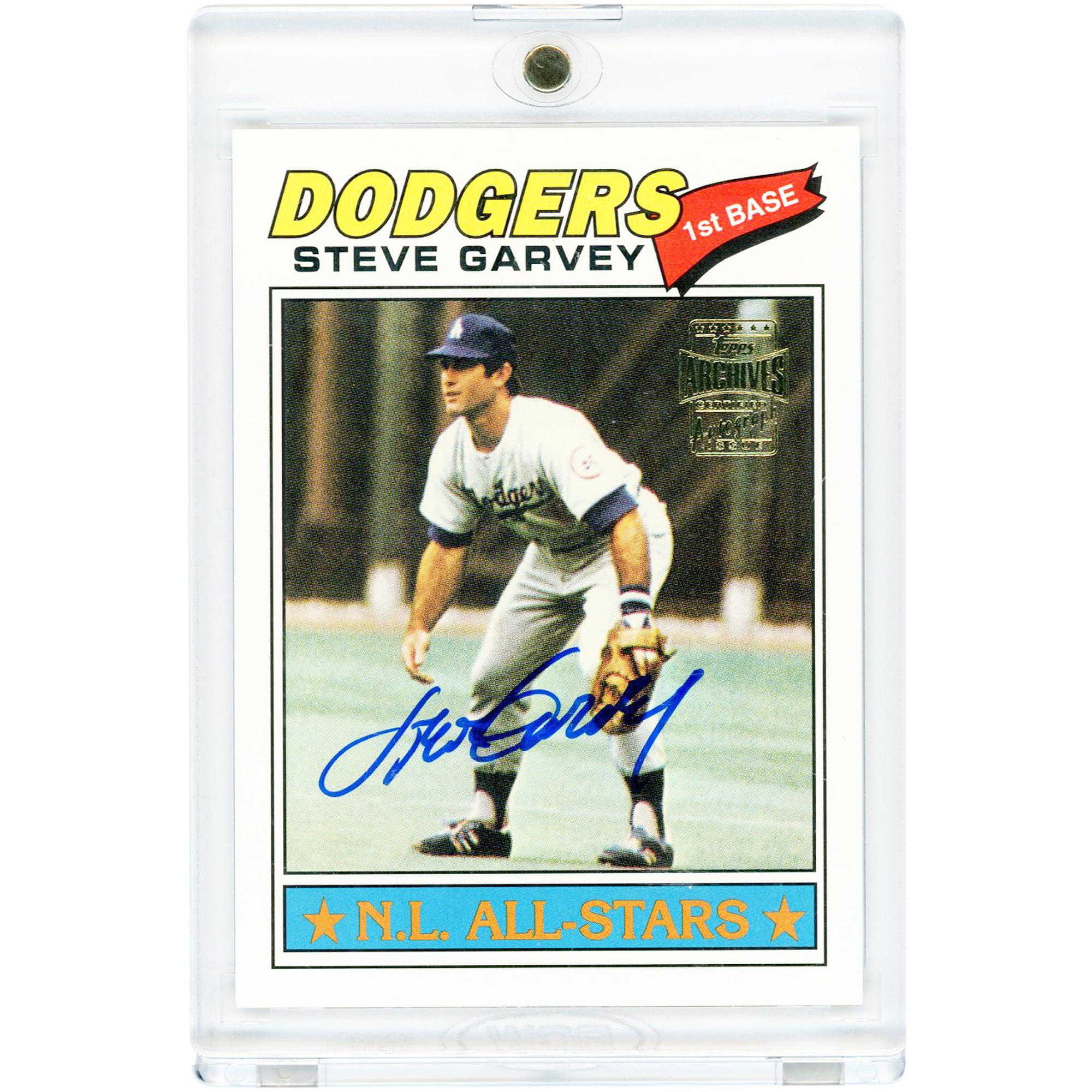 Steve Garvey Los Angeles Dodgers Autographed 2002 Topps Archives #TAA-SG Card. rookie card picture