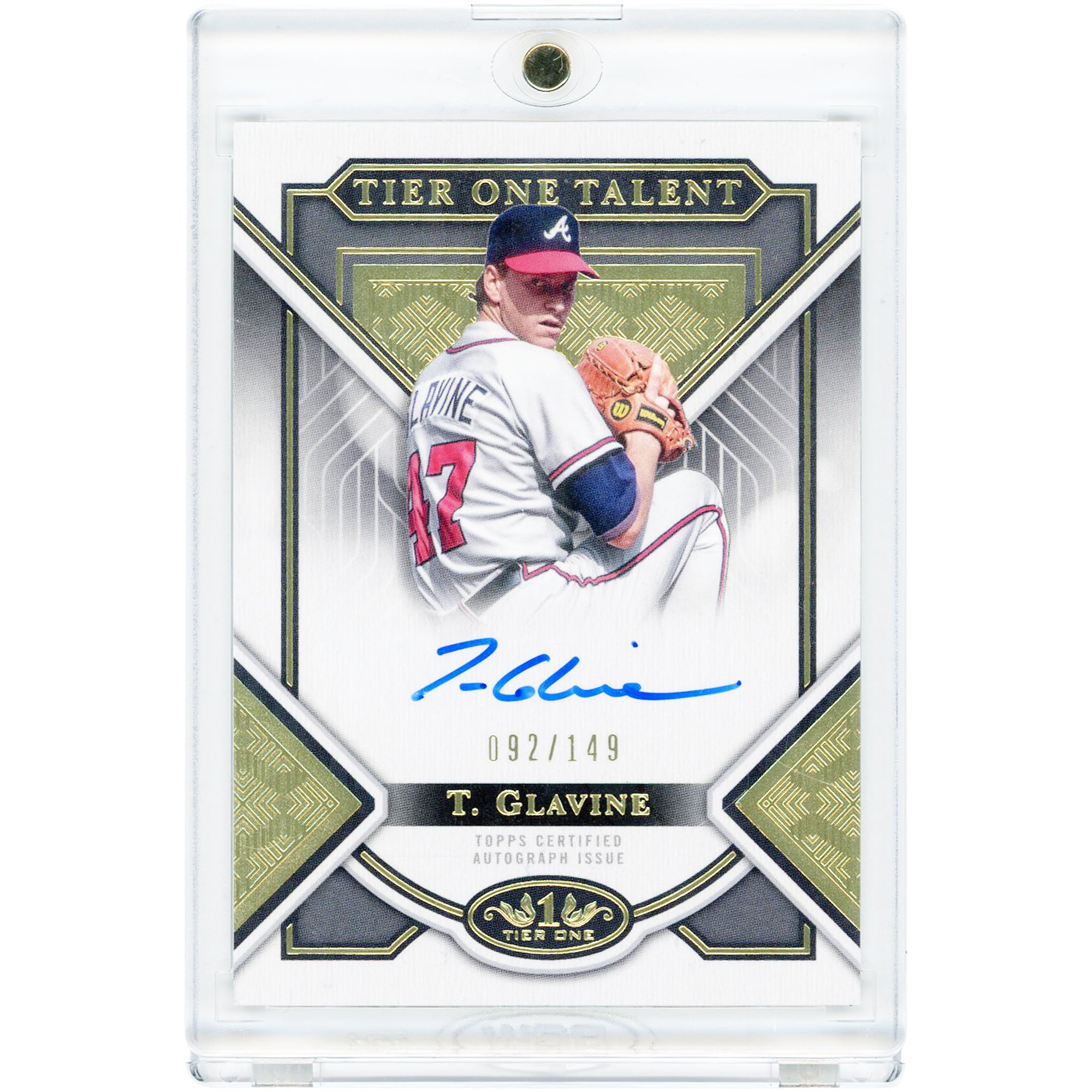 Tom Glavine Atlanta Braves Autographed 2023 Topps Tier One Tier One Talent #T1TA-TG #92/149 Card