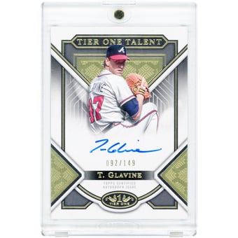 Tom Glavine Atlanta Braves Autographed 2023 Topps Tier One Tier One Talent #T1TA-TG #92/149 Card
