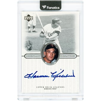 Harmon Killebrew Minnesota Twins Autographed 2000 Upper Deck Legendary Signatures #S-HK Card
