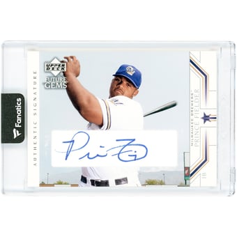 Prince Fielder Milwaukee Brewers Autographed 2002 Upper Deck Future Gems #92 Rookie Card