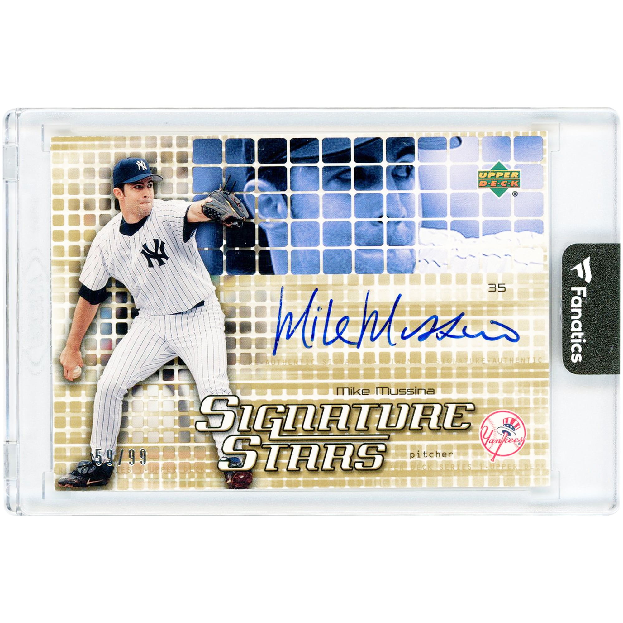 Mike Mussina New York Yankees Autographed 2003 Upper Deck Signature Stars #SS-MU #59/99 Card. rookie card picture