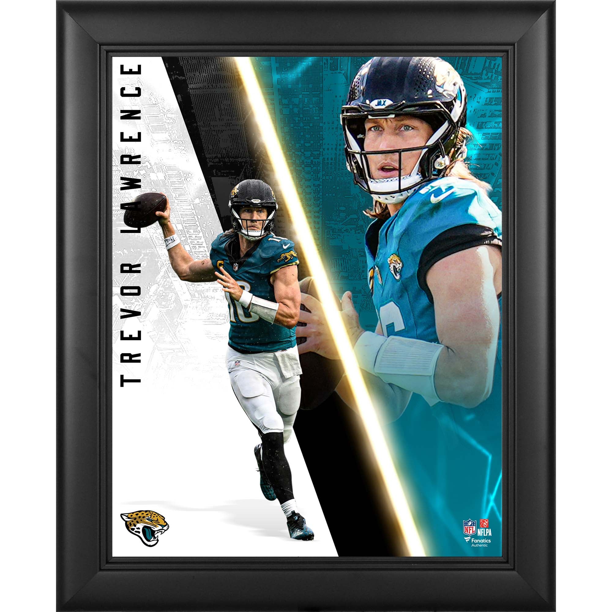 Trevor Lawrence Jacksonville Jaguars Framed 13″ x 16″ Radiance Collage