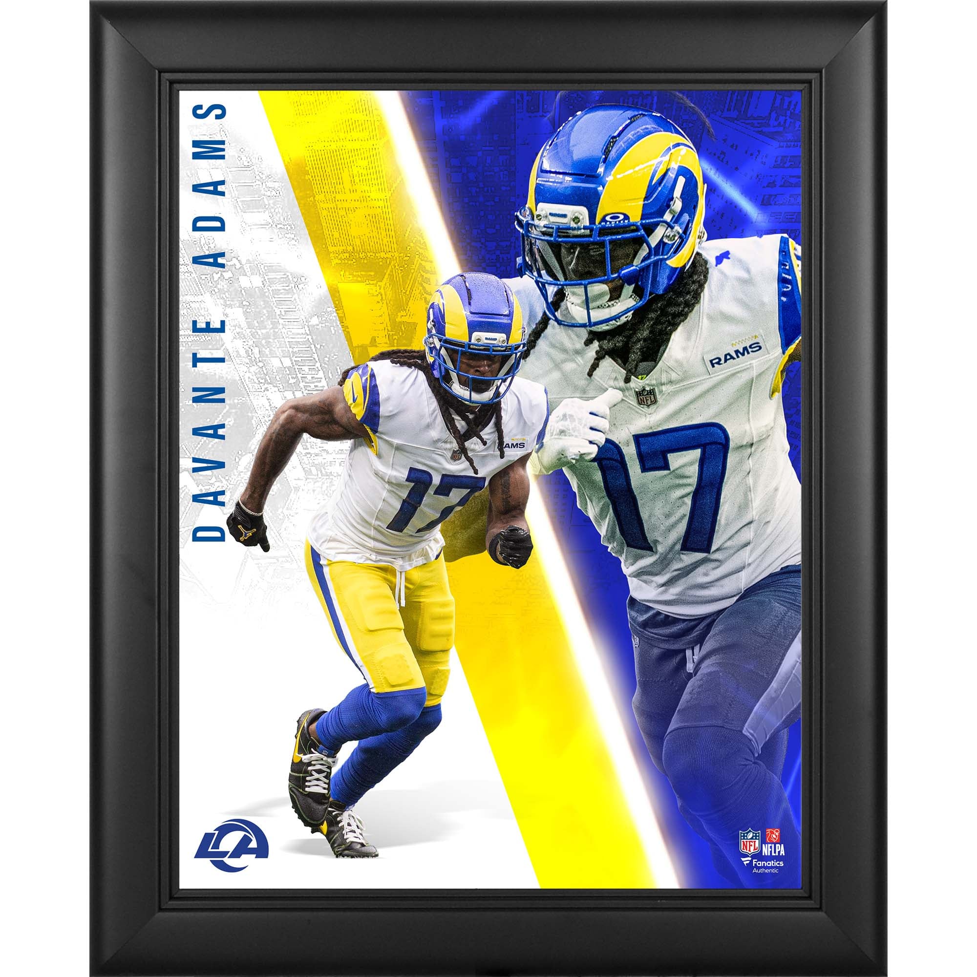 Davante Adams Los Angeles Rams Framed 13" x 16" Radiance Collage
