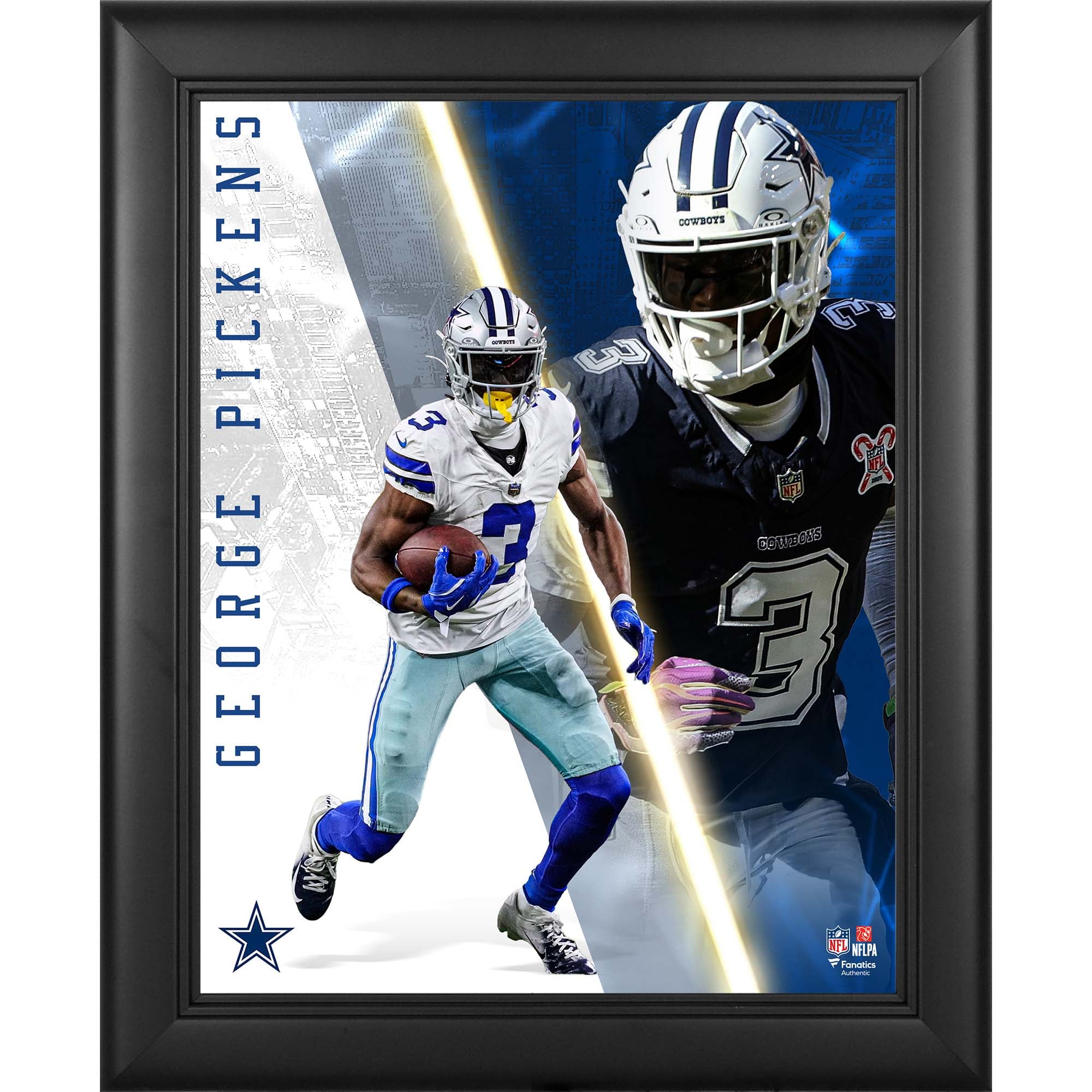 George Pickens Dallas Cowboys Framed 13″ x 16″ Radiance Collage