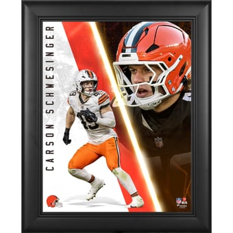 Carson Schwesinger Cleveland Browns Framed 13" x 16" Radiance Collage