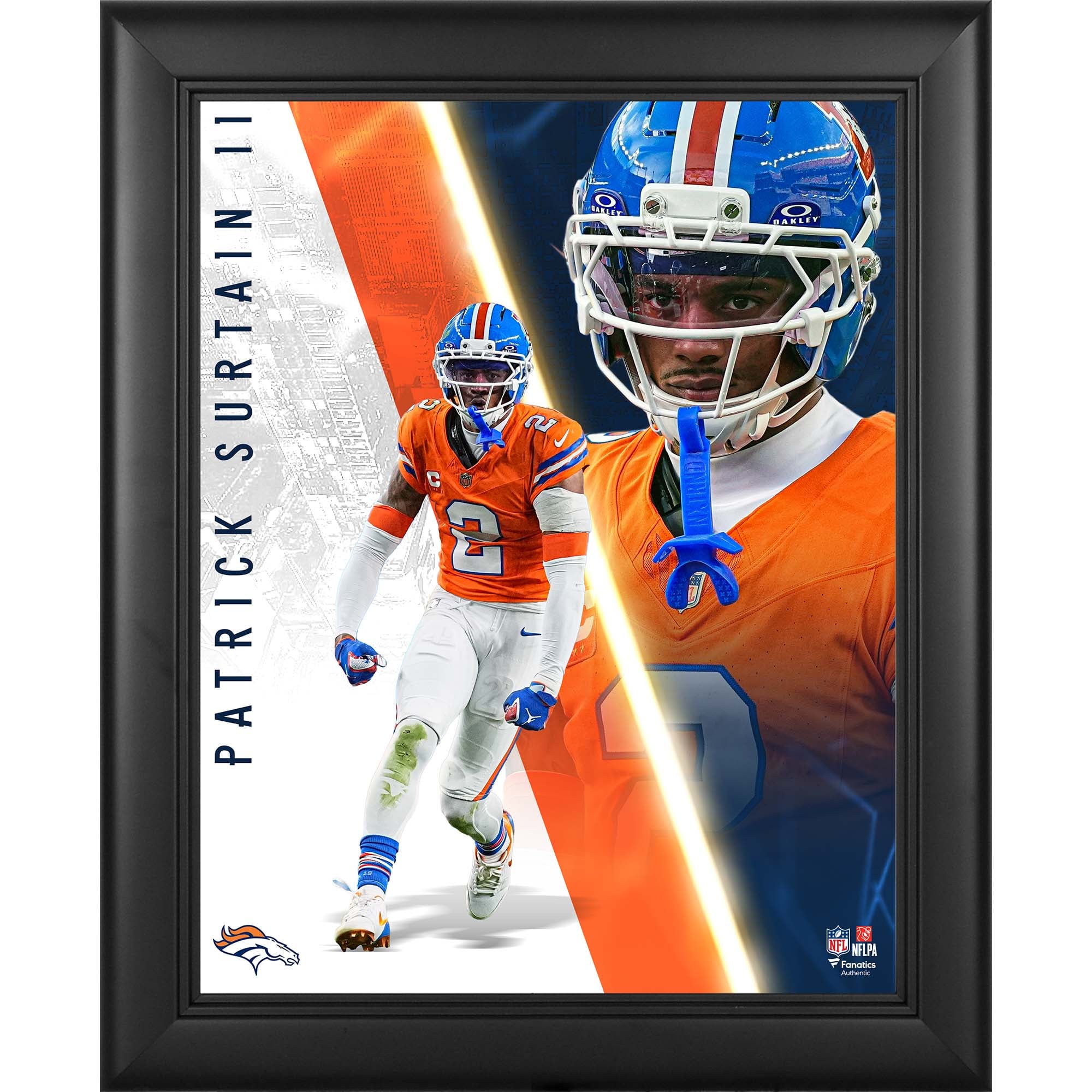 Patrick Surtain II Denver Broncos Framed 13" x 16" Radiance Collage