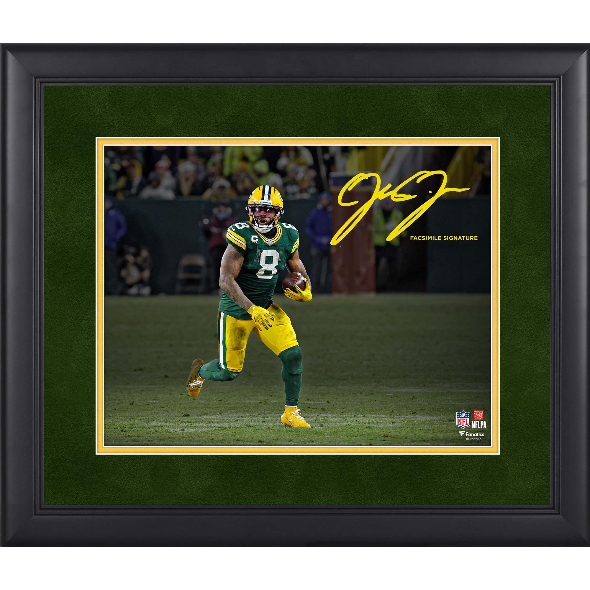 Josh Jacobs Green Bay Packers Facsimile Signature Framed 11" x 14" Spotlight Photograph