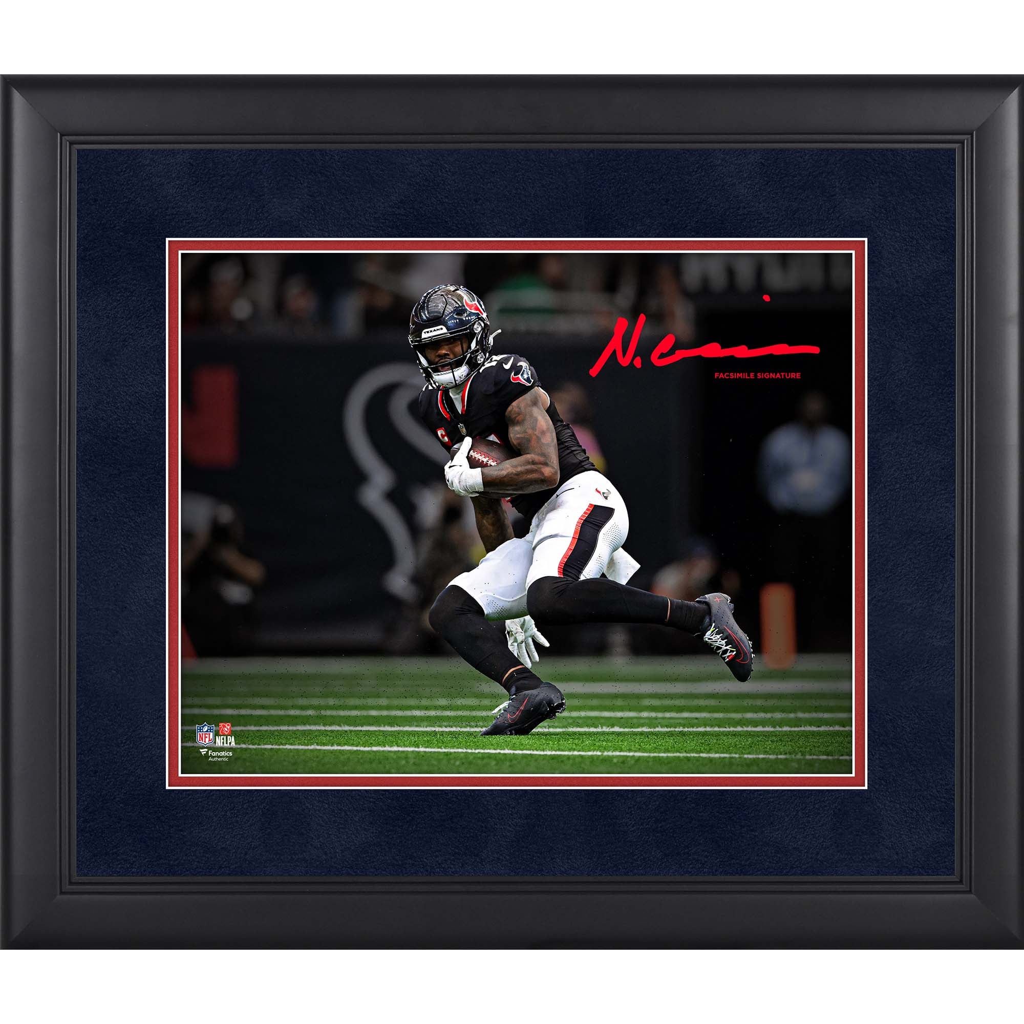 Nico Collins Houston Texans Facsimile Signature Framed 11" x 14" Spotlight Photograph