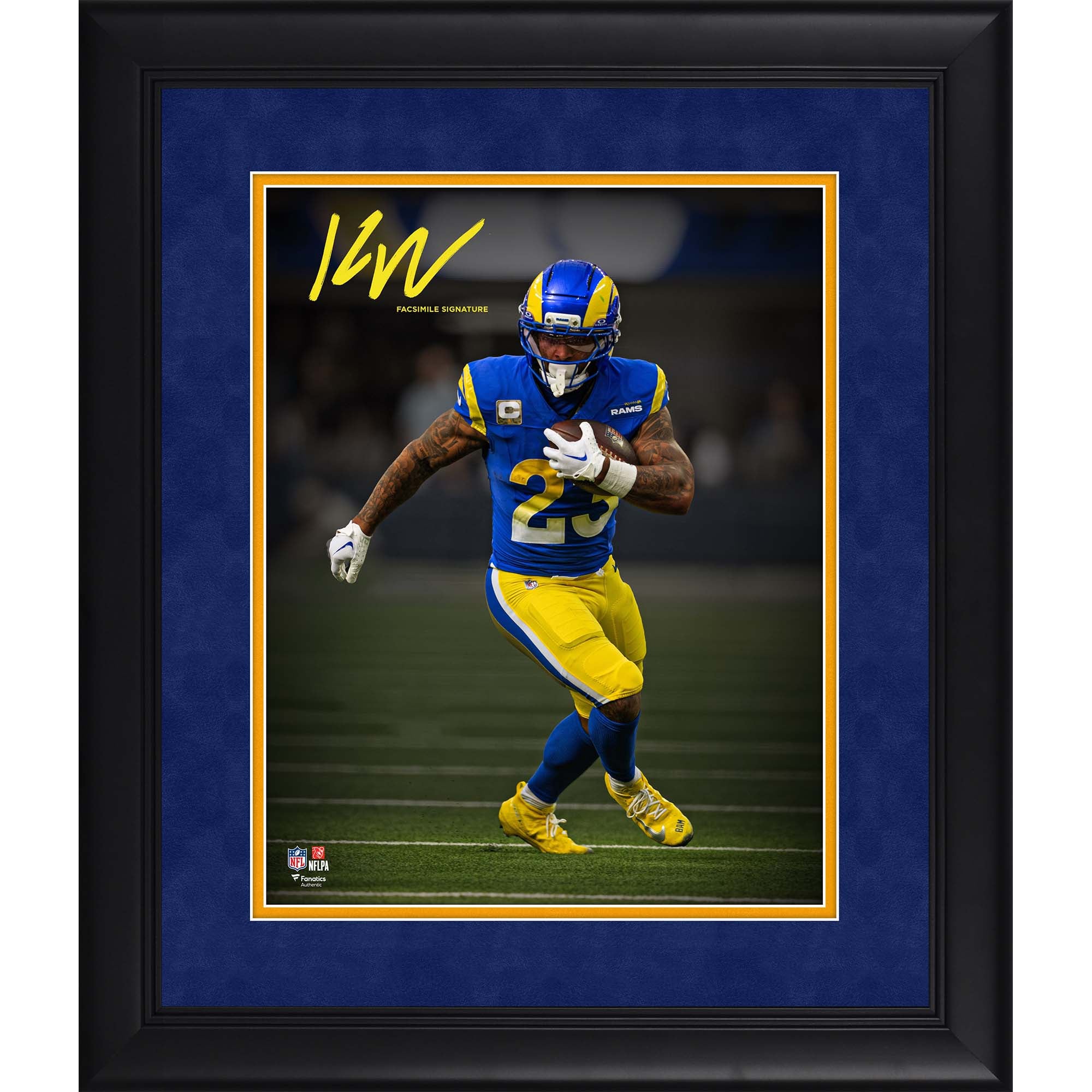 Kyren Williams Los Angeles Rams Facsimile Signature Framed 11" x 14" Spotlight Photograph