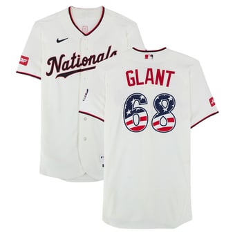 Dustin Glant Washington Nationals Game-Used #68 White Nike Jersey vs. Pittsburgh Pirates on July 4, 2026
