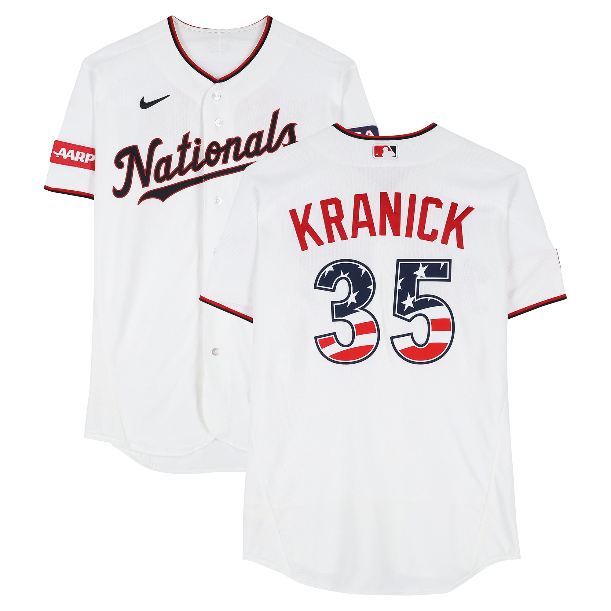 Max Kranick Washington Nationals Player-Issued #35 White Nike Jersey vs. Pittsburgh Pirates on July 4, 2026