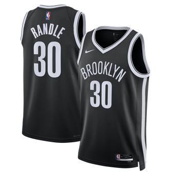 Unisex Nike Julius Randle Black Brooklyn Nets Swingman Jersey - Icon Edition