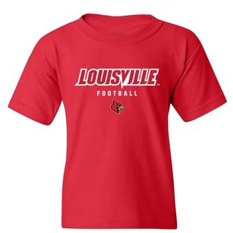 Youth Red Louisville Cardinals NIL Pick-A-Player Football Shirsey T-Shirt