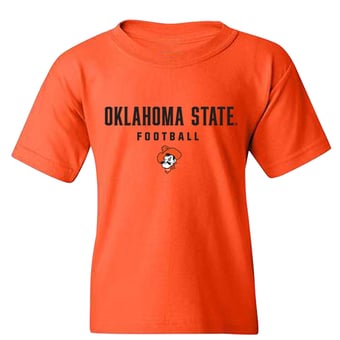 Youth Orange Oklahoma State Cowboys NIL Pick-A-Player Football Shirsey T-Shirt