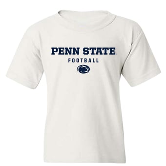 Youth White Penn State Nittany Lions NIL Pick-A-Player Football Shirsey T-Shirt