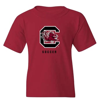 Youth Garnet South Carolina Gamecocks NIL Pick-A-Player Women's Soccer Shirsey T-Shirt