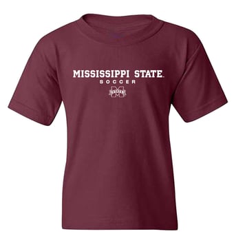 Youth Maroon Mississippi State Bulldogs NIL Pick-A-Player Women's Soccer Shirsey T-Shirt