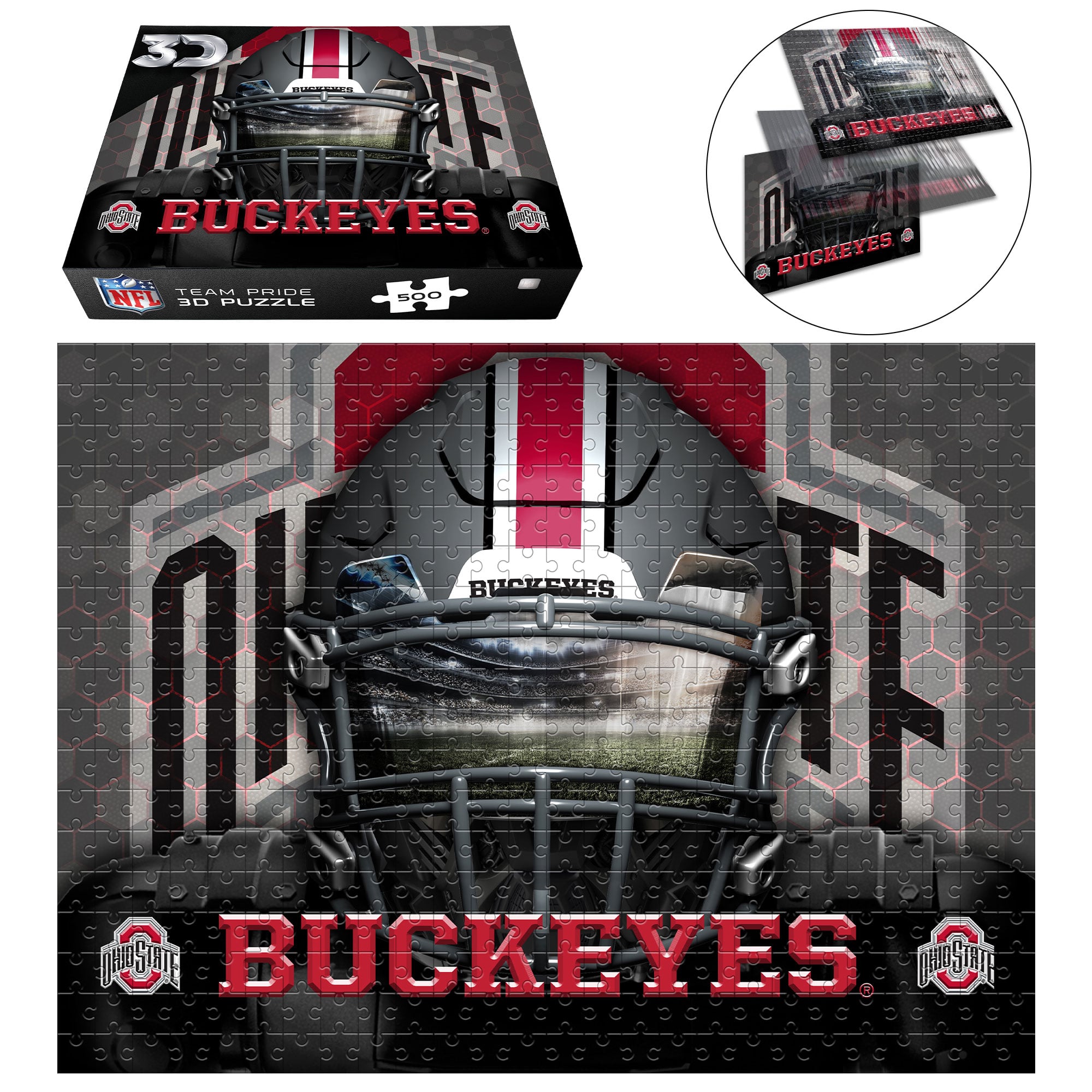 Ohio State Buckeyes 18" x 24" 3D Lenticular Facemask Puzzle