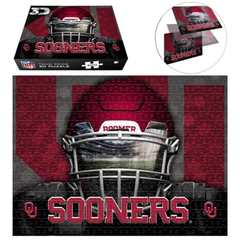 Oklahoma Sooners 18" x 24" 3D Lenticular Facemask Puzzle